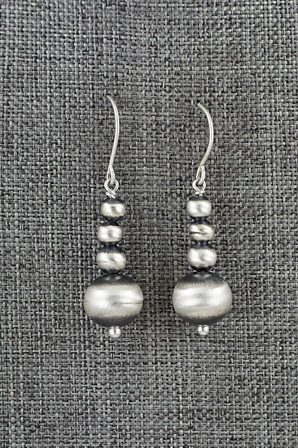 Sterling Silver Navajo Pearl Earrings - Dorinda Mariano