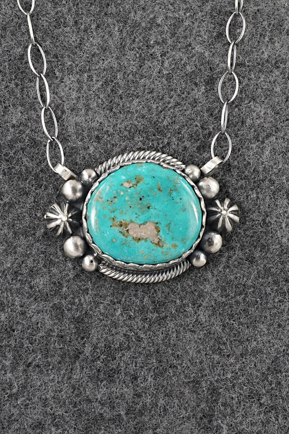 Turquoise & Sterling Silver Necklace - Mark Yazzie
