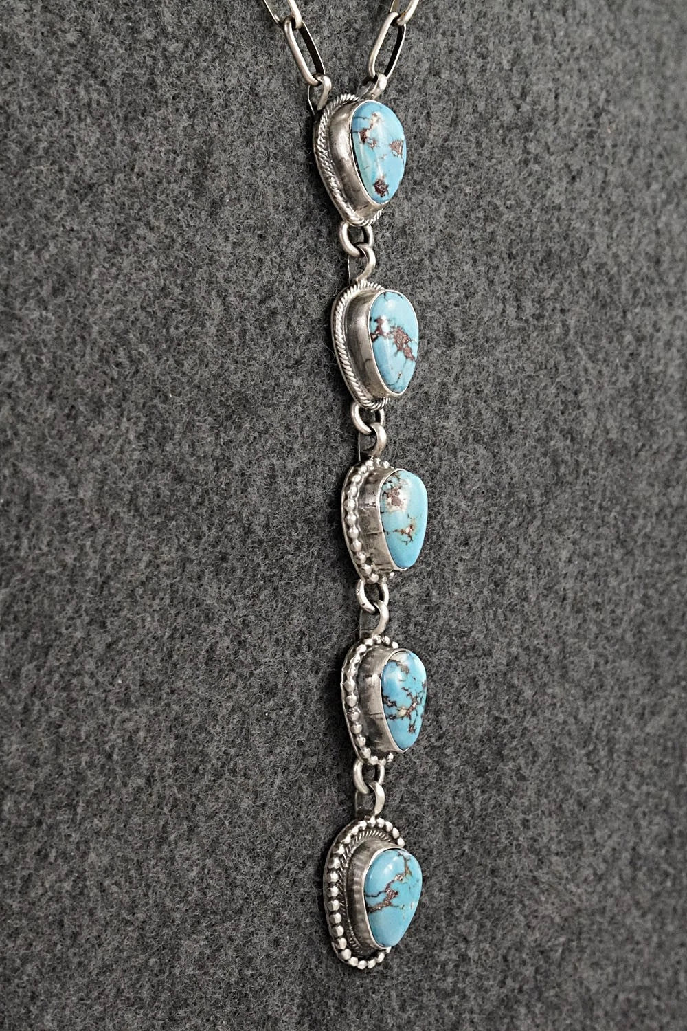 Turquoise & Sterling Silver Necklace - Bobby Johnson