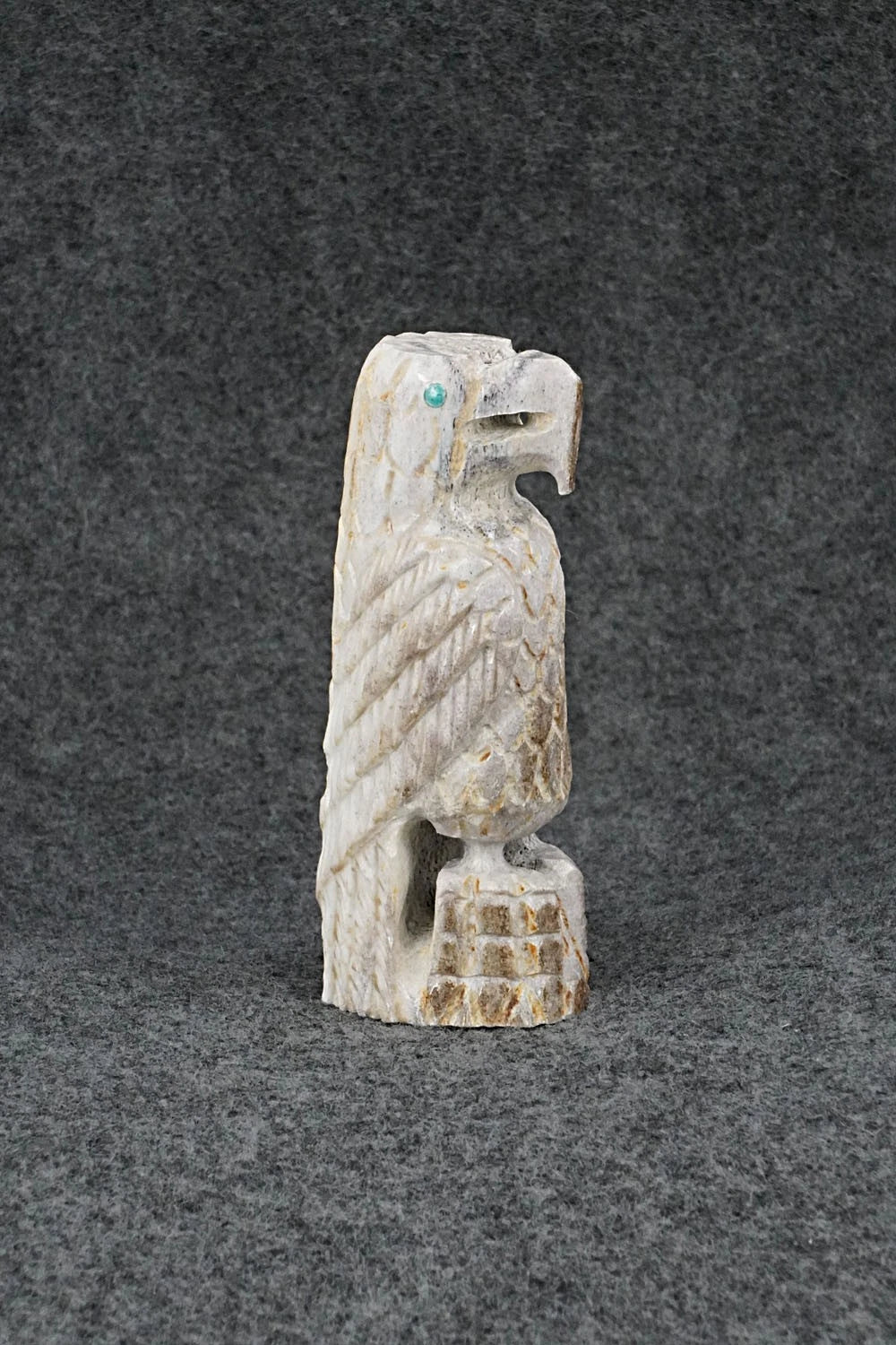 Eagle Zuni Fetish Carving - Garrick Weeka
