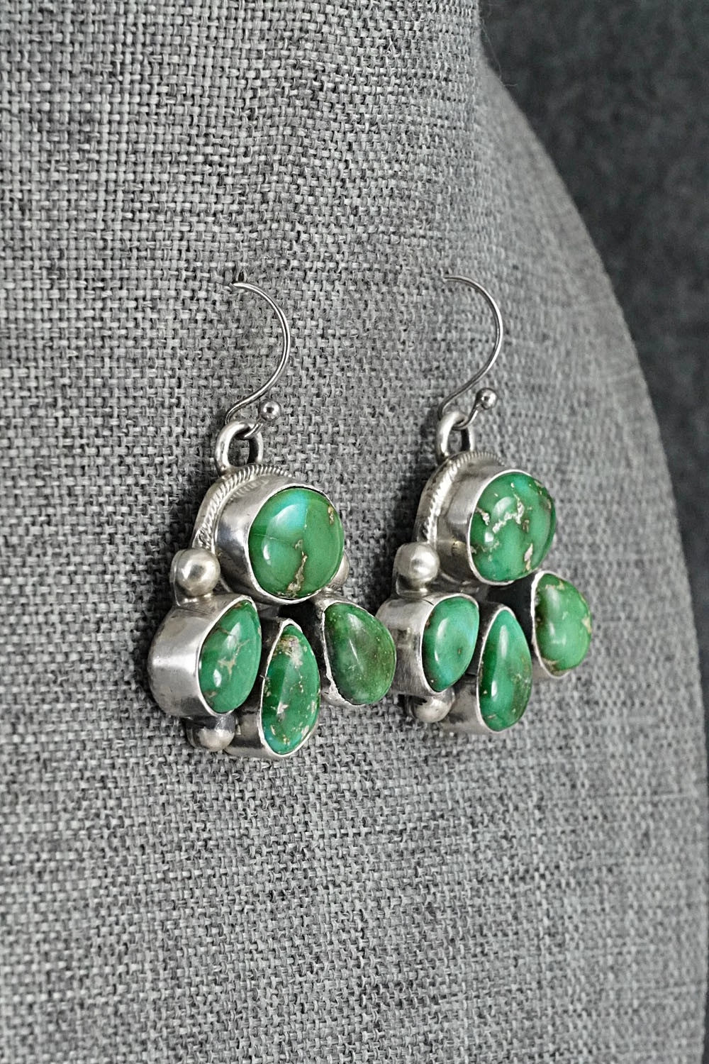 Turquoise & Sterling Silver Necklace and Earrings Set - Kathleen Livingston