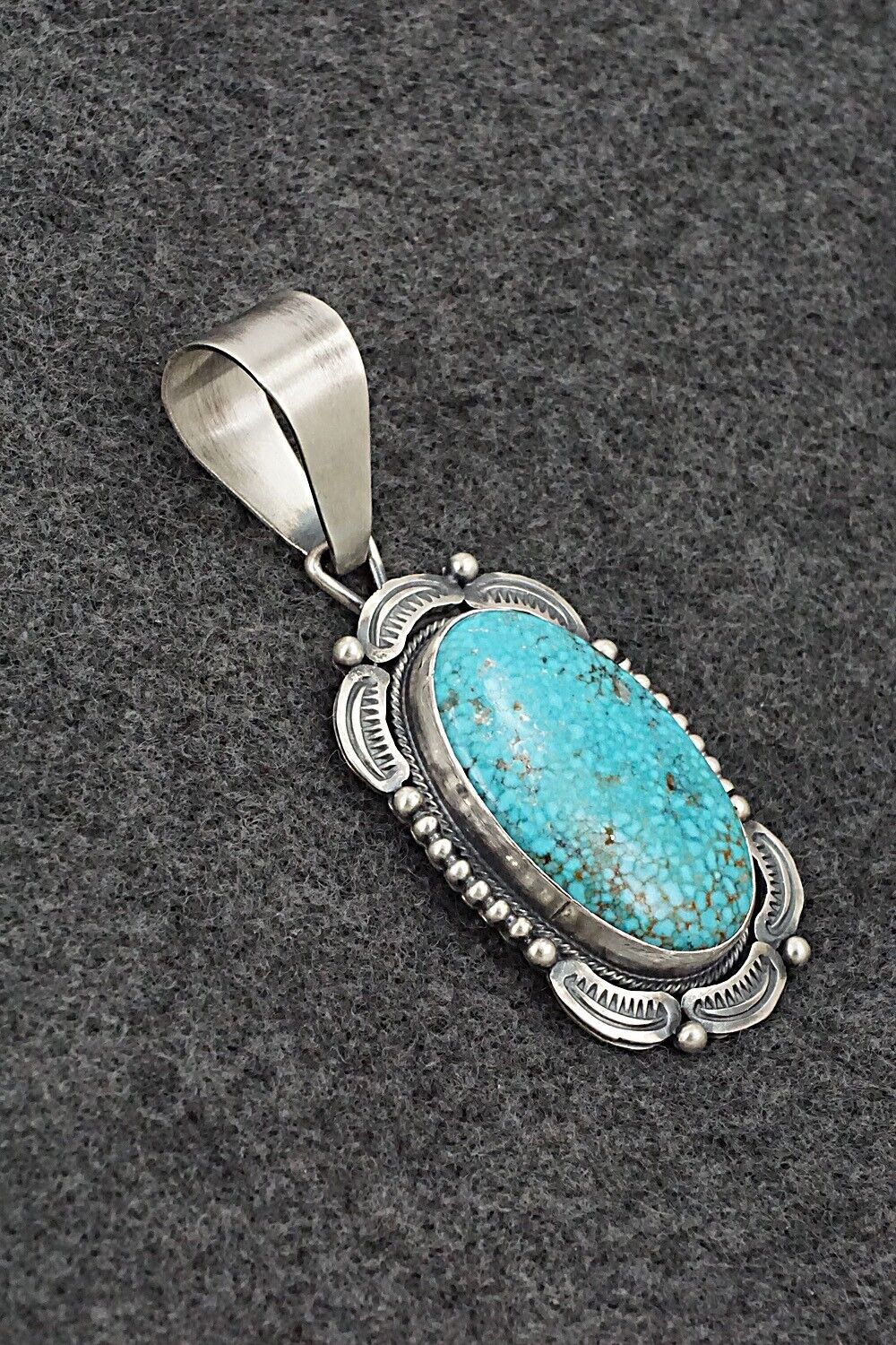 Turquoise & Sterling Silver Pendant - Daniel Benally