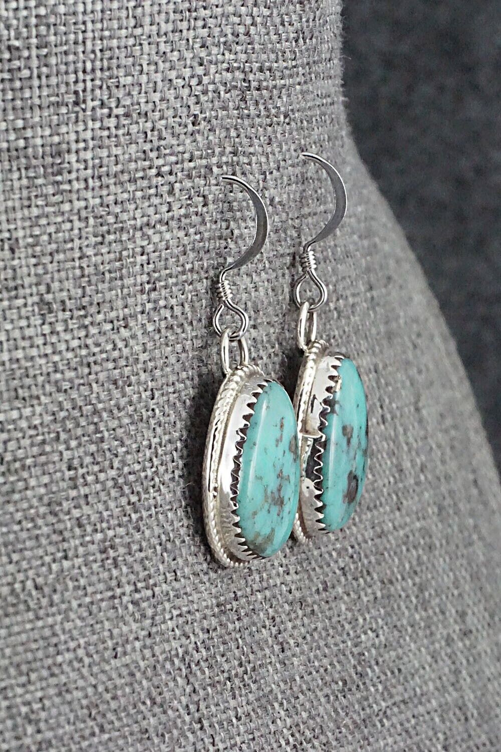 Turquoise & Sterling Silver Earrings - Ernest Hawthorne