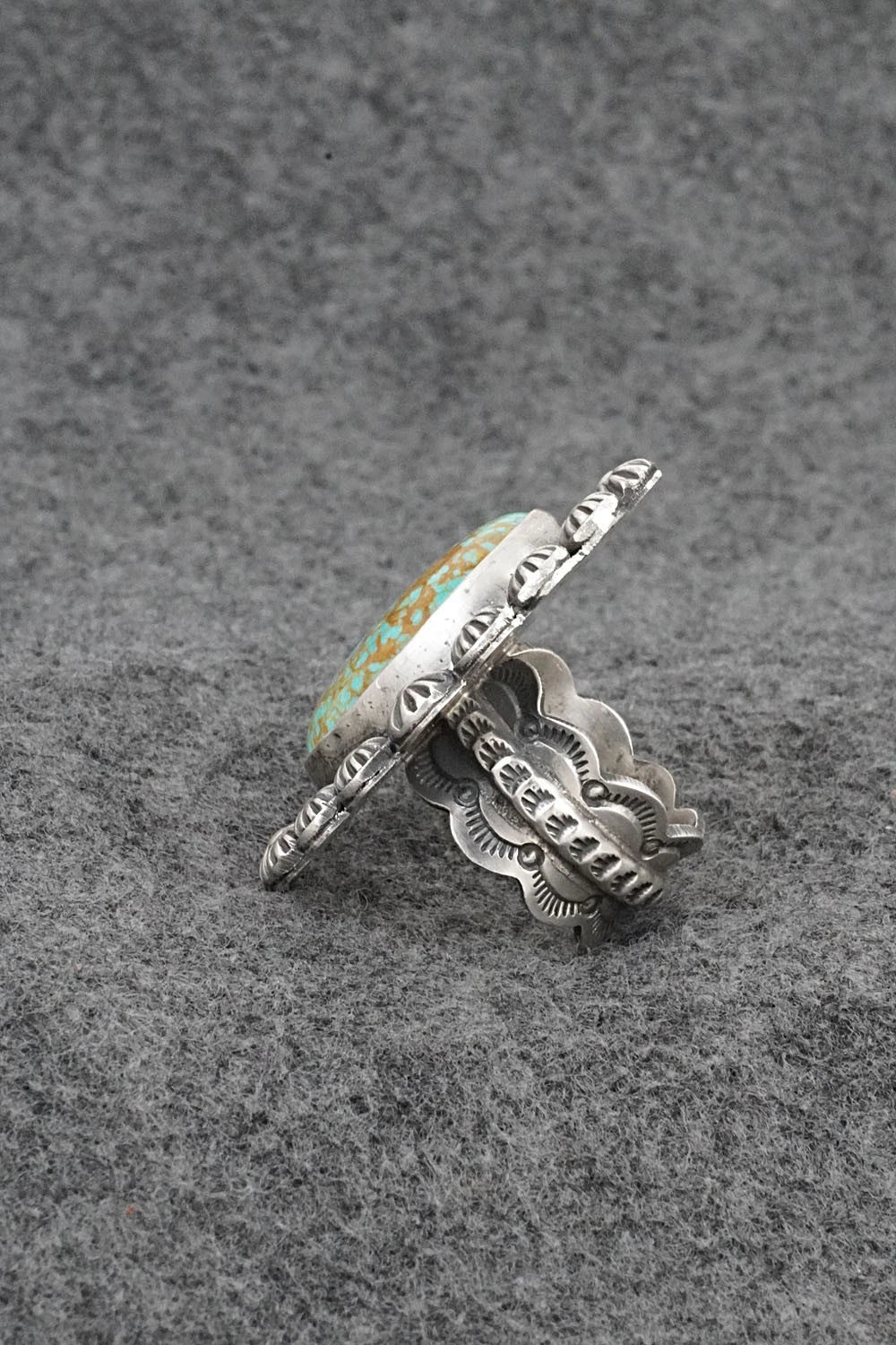 Turquoise & Sterling Silver Ring - Michael Calladitto - Size 7