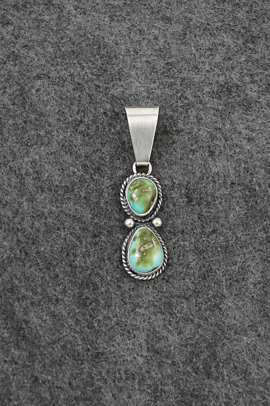 Turquoise & Sterling Silver Pendant - Eugene Gruber