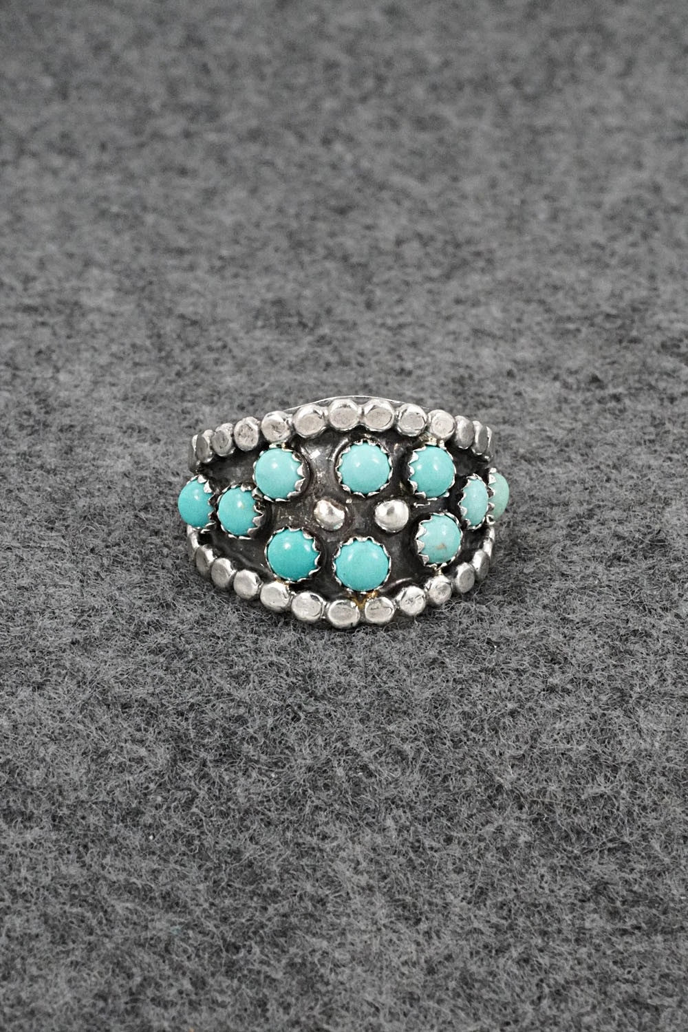Turquoise & Sterling Silver Ring - Harry B. Yazzie - Size 9
