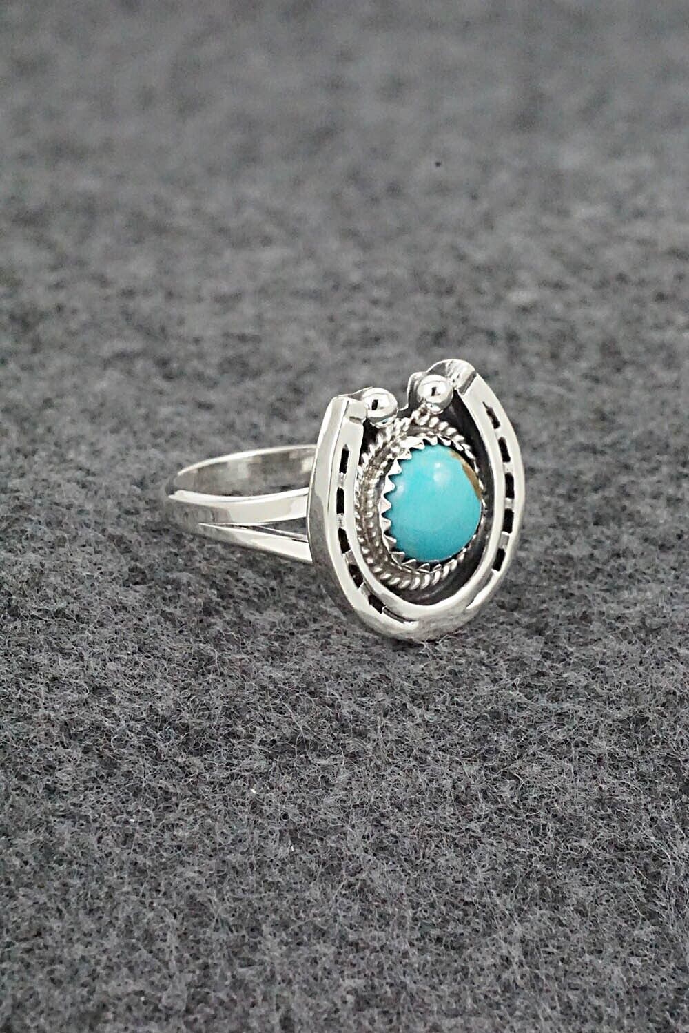 Turquoise & Sterling Silver Ring - Alice Rose Saunders - Size 7