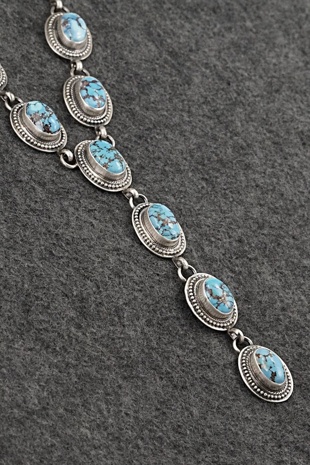 Turquoise & Sterling Silver Necklace and Earrings Set - Kathleen Livingston
