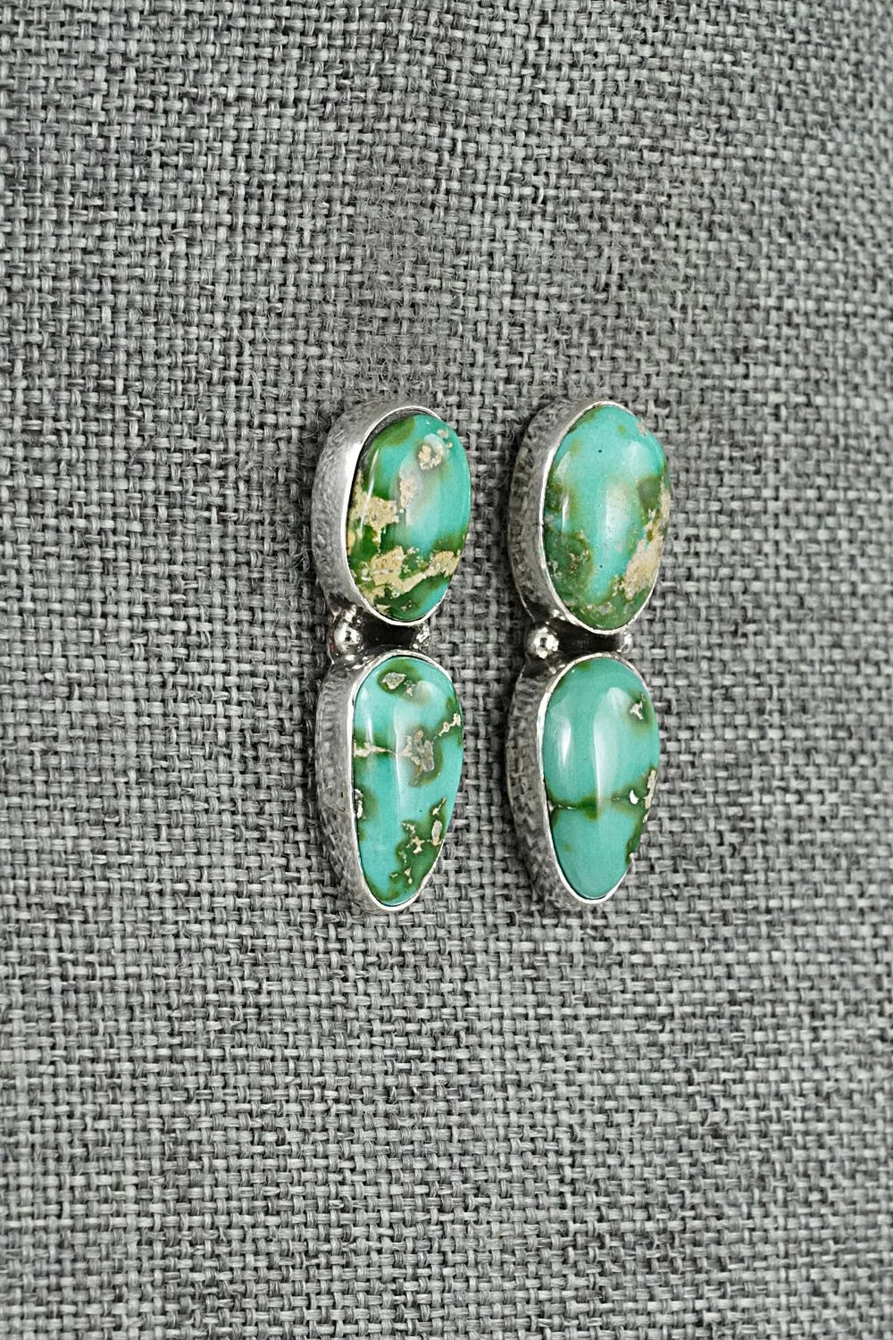 Turquoise & Sterling Silver Earrings - Rena Begay