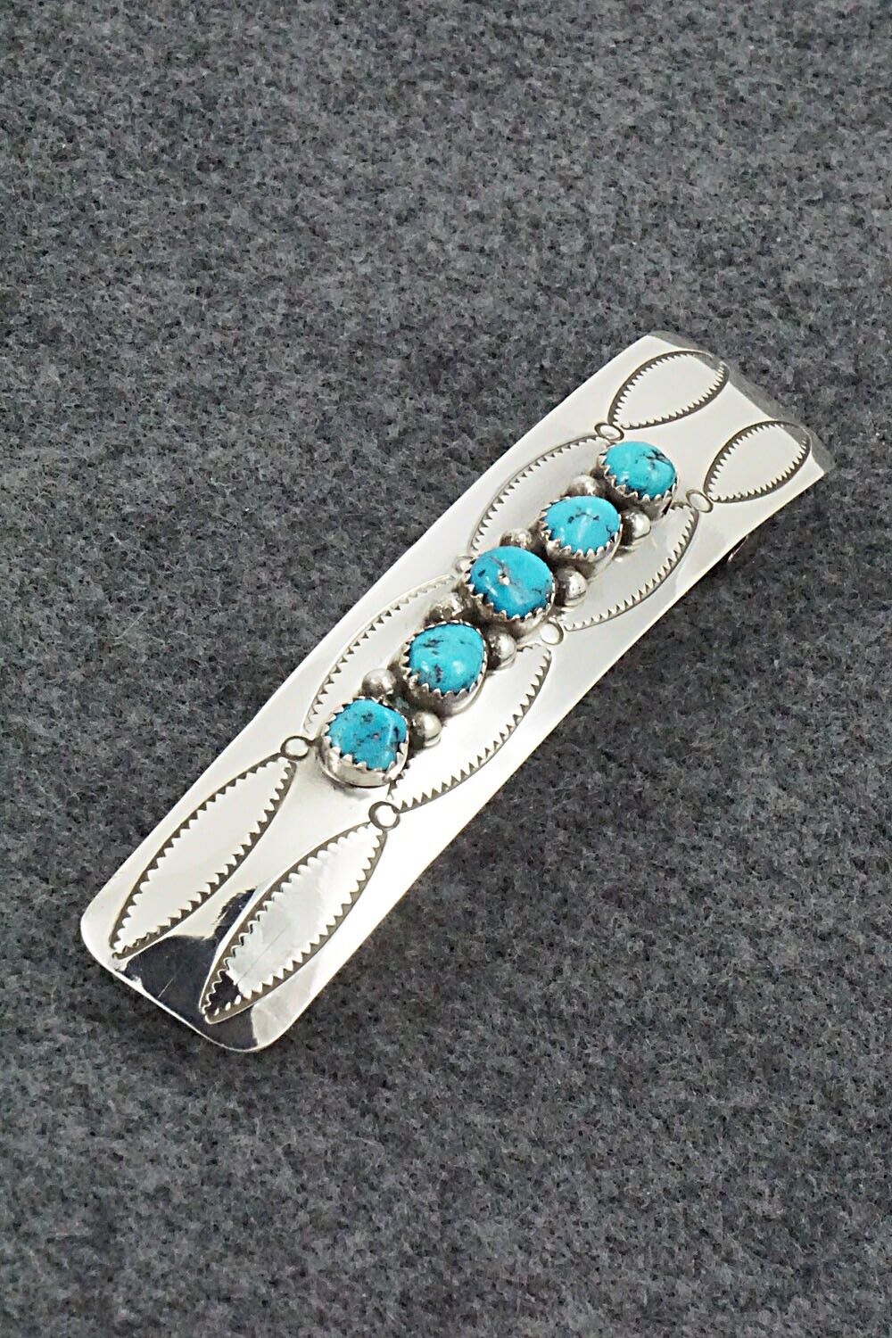 Turquoise & Sterling Silver Hair Barrette - Jolene Begay