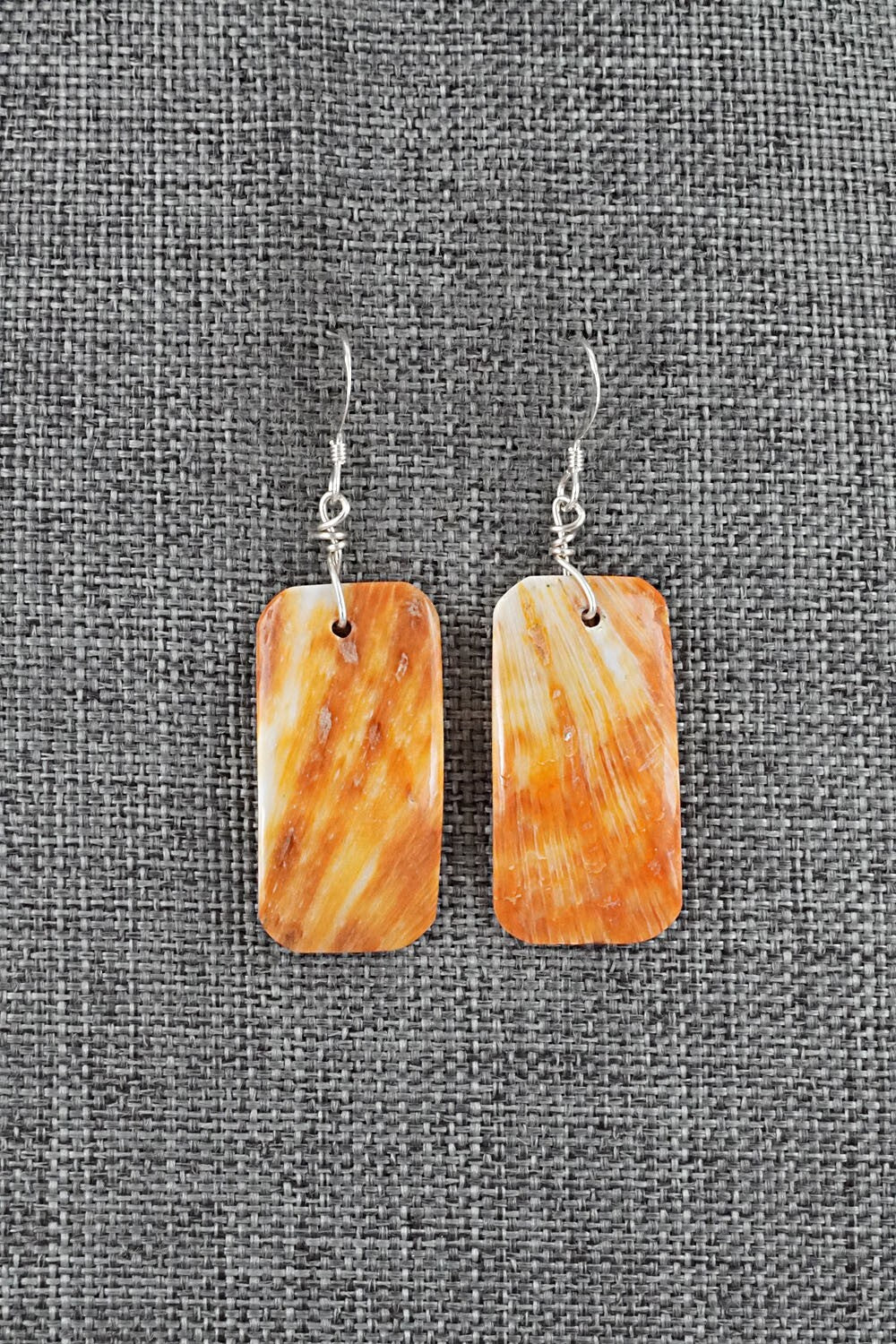 Spiny Oyster & Sterling Silver Earrings - Louise Joe