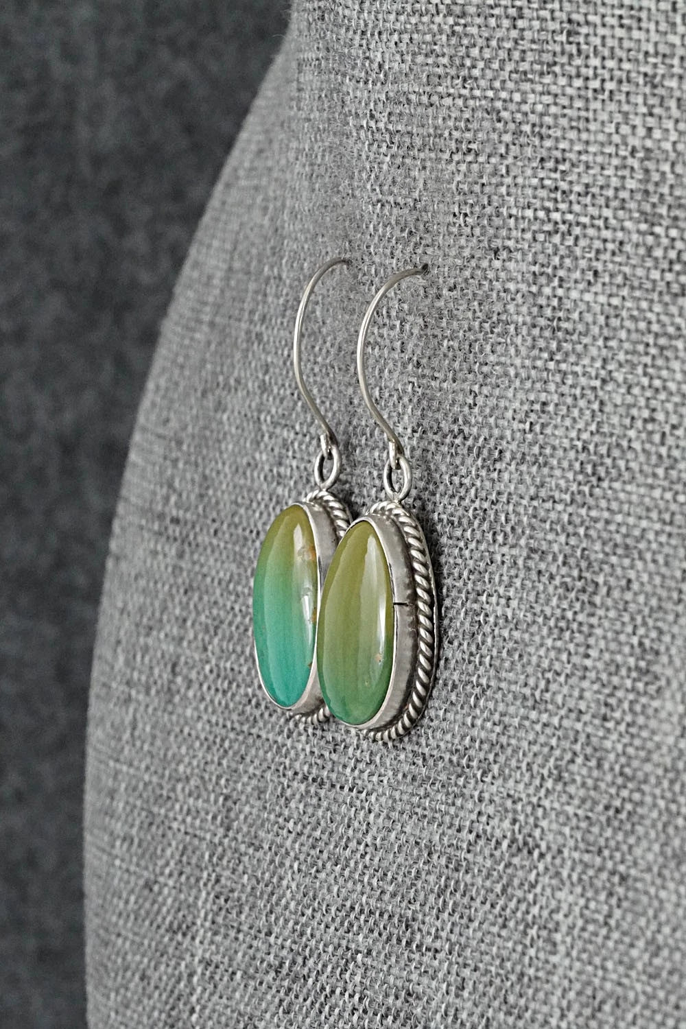 Turquoise & Sterling Silver Earrings - Rosemary Saunders
