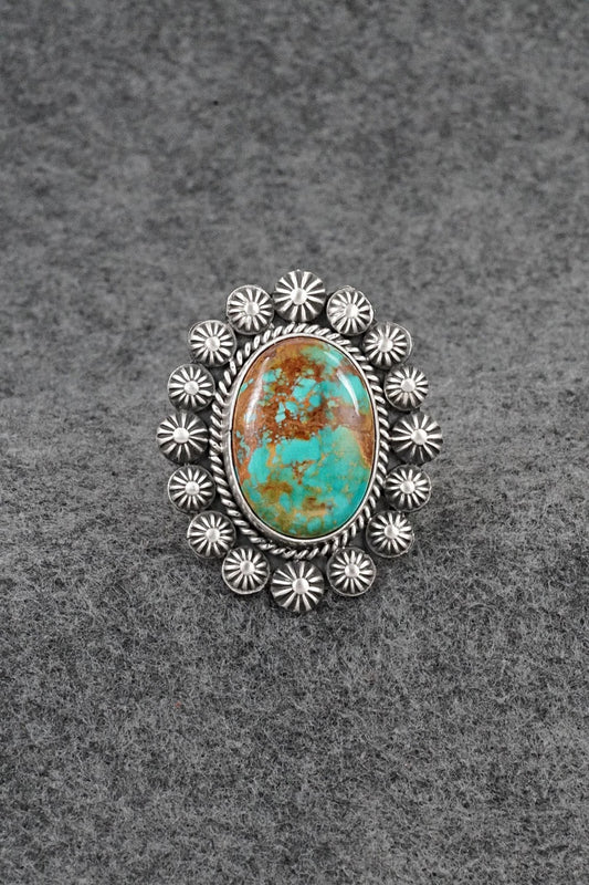 Turquoise & Sterling Silver Ring - Michael Calladitto - Size 7.5