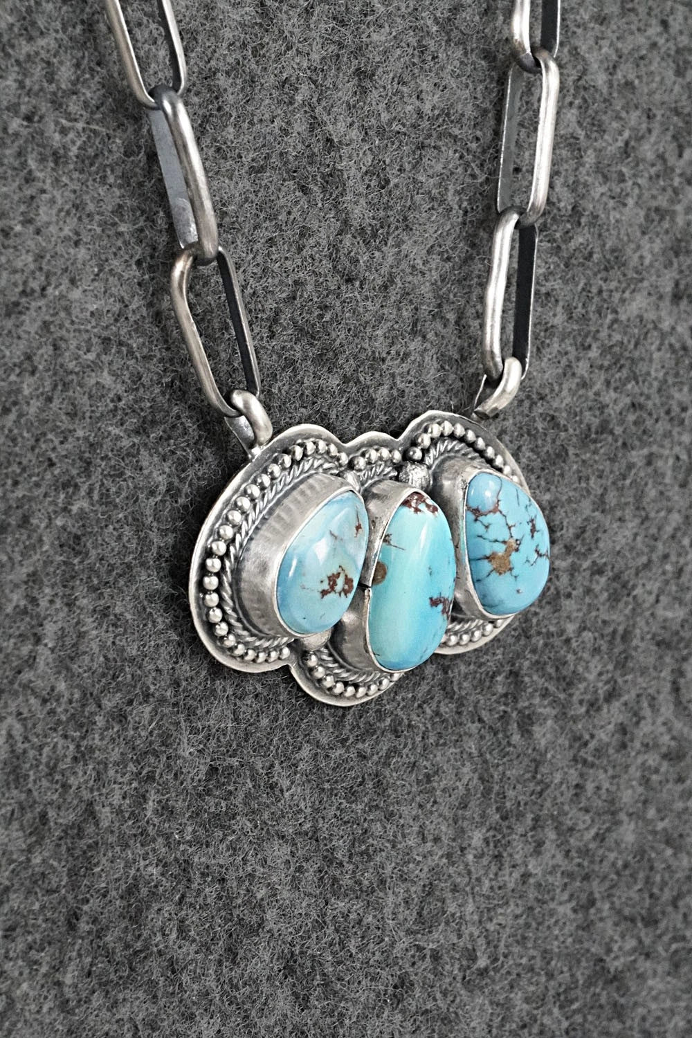 Turquoise & Sterling Silver Necklace - Darrin Livingston