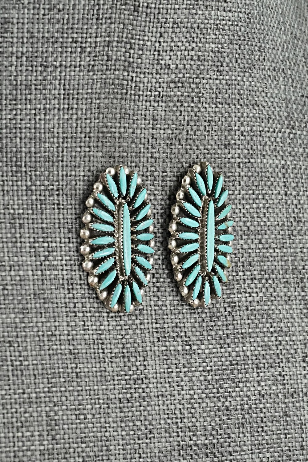 Turquoise & Sterling Silver Earrings - Lorena Peina