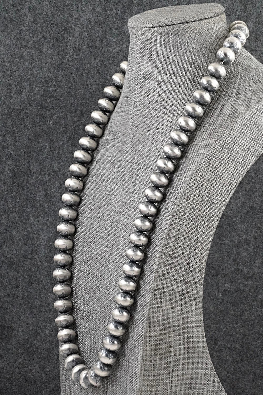 Sterling Silver Navajo Pearl Necklace 24" - Bryannen Halwood