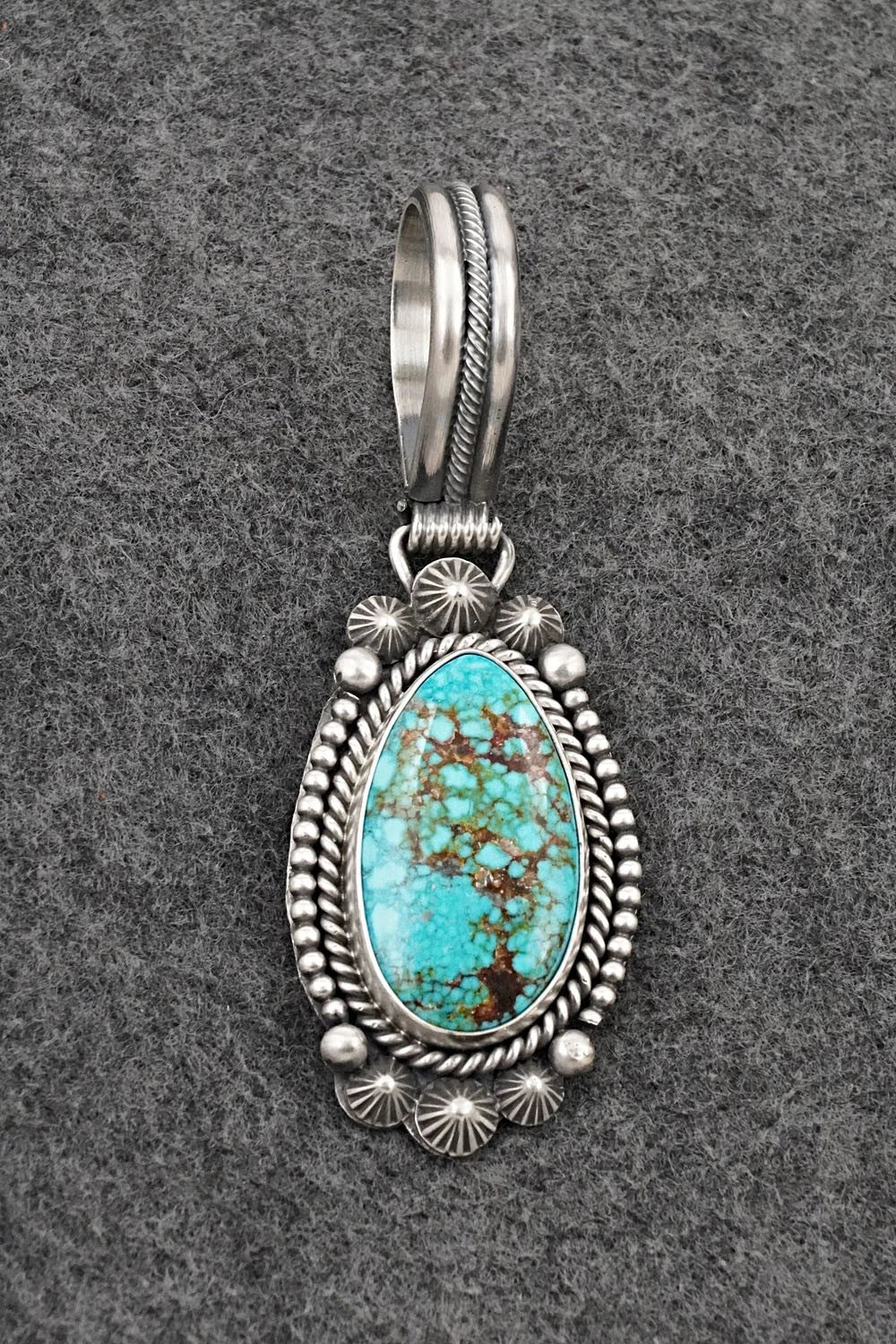 Turquoise & Sterling Silver Pendant - Michael Calladitto