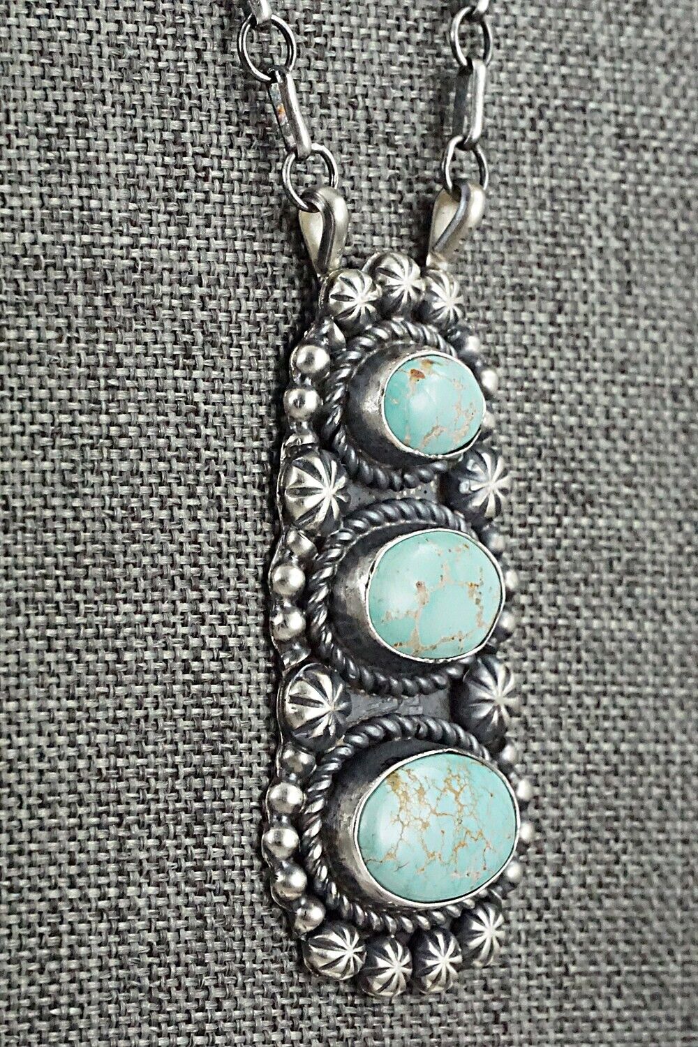 Turquoise & Sterling Silver Necklace - Jeff James