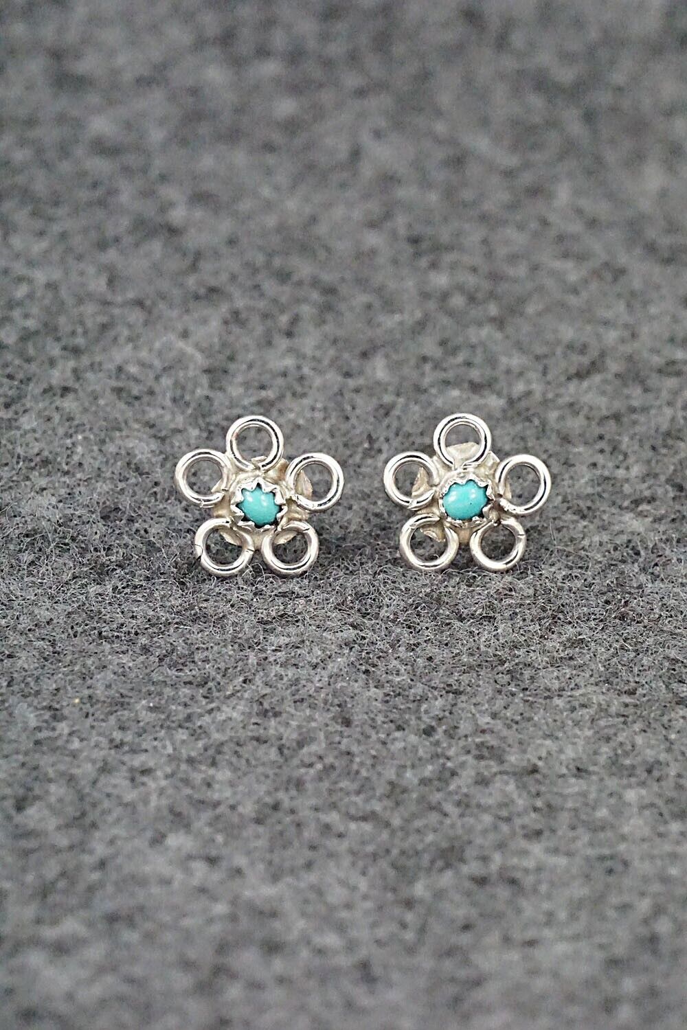 Turquoise & Sterling Silver Earrings - Sylvia Chee