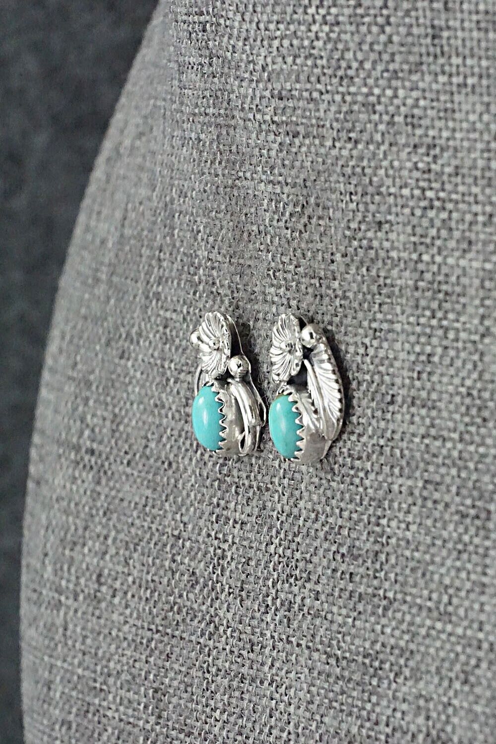 Turquoise & Sterling Silver Earrings - Rita Largo