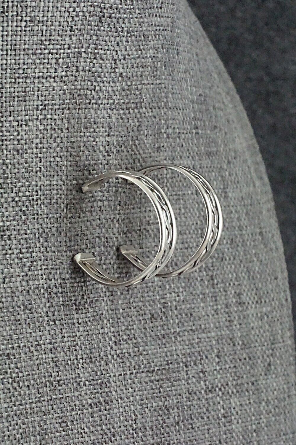 Sterling Silver Hoop Earrings - Elaine Tahe