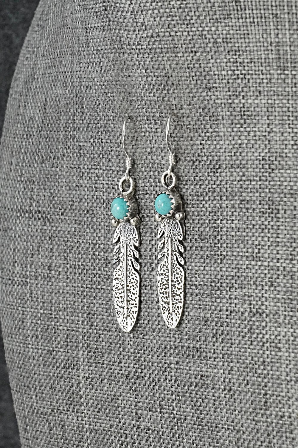 Turquoise & Sterling Silver Earrings - Adelarae Yazzie