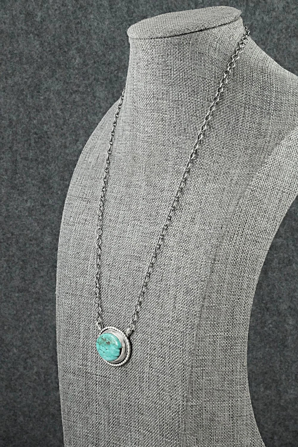 Turquoise & Sterling Silver Necklace - Darrin Livingston