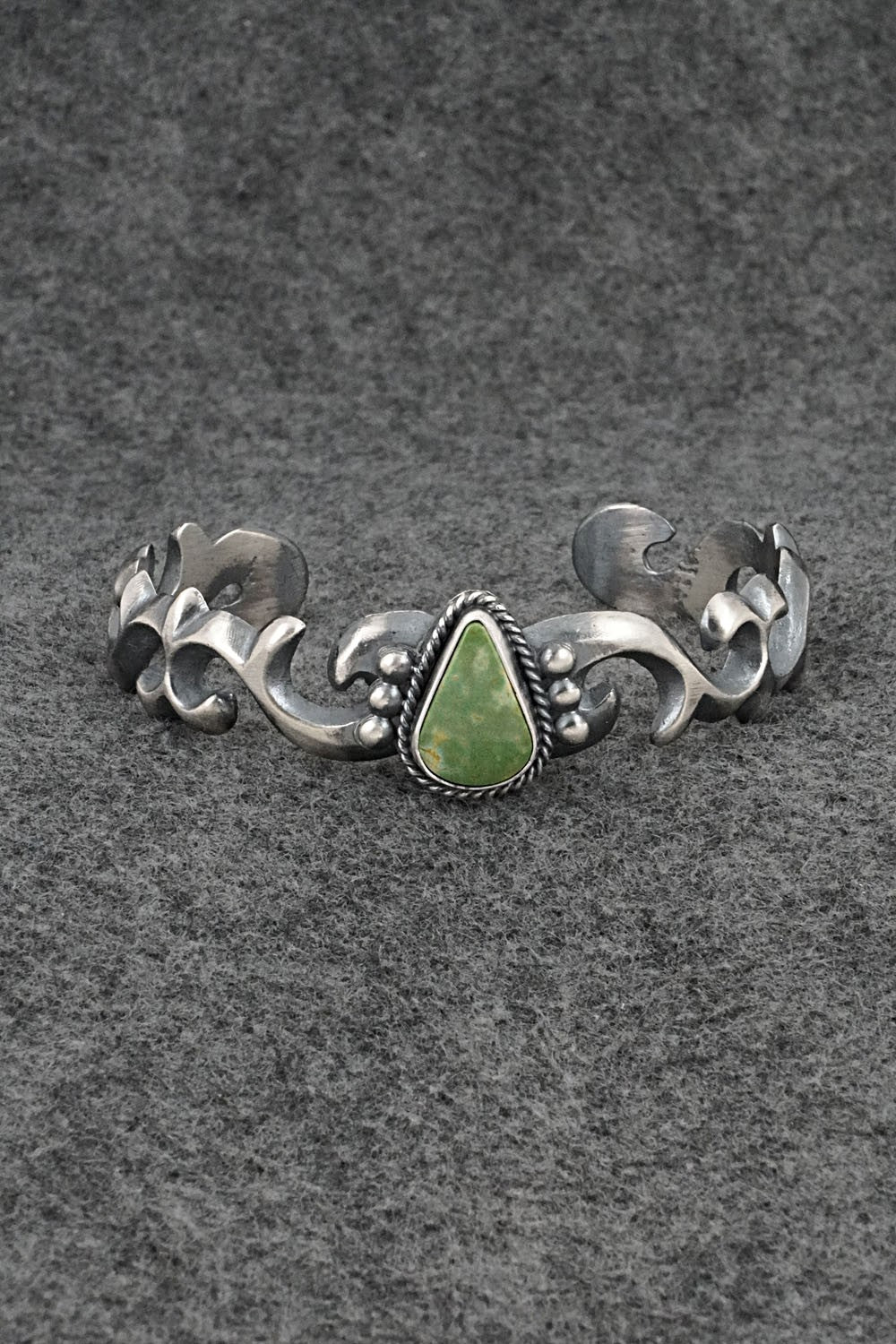 Turquoise & Sterling Silver Bracelet - Harrison Bitsue
