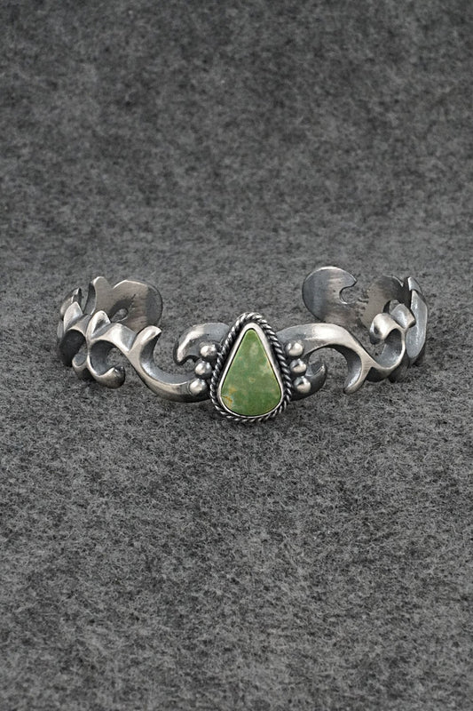 Turquoise & Sterling Silver Bracelet - Harrison Bitsue