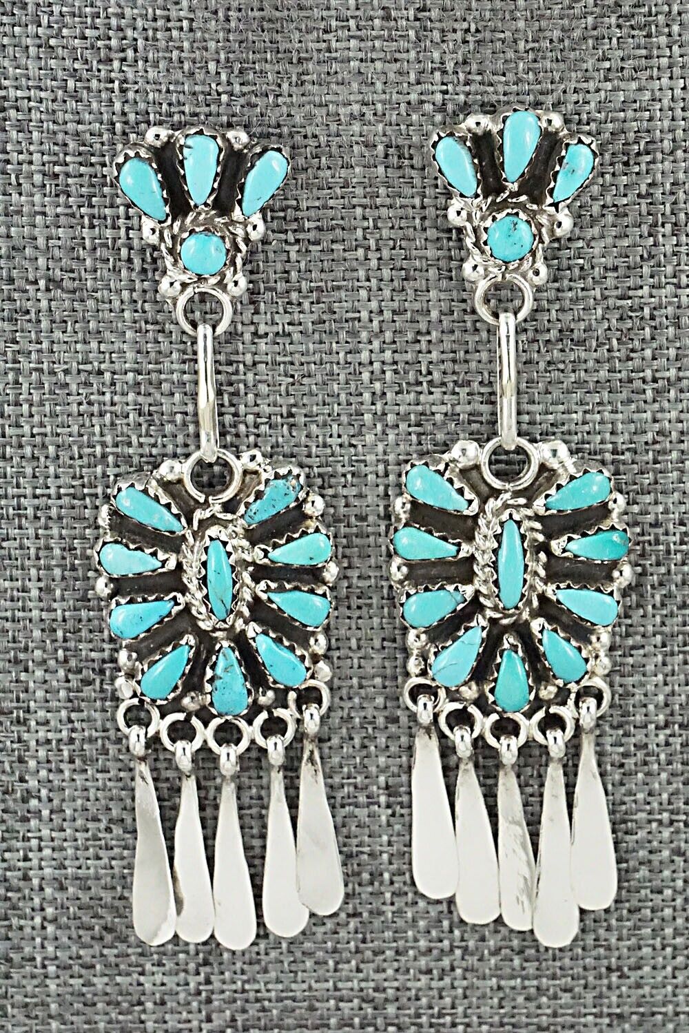 Turquoise & Sterling Silver Earrings - Alvarina Othole