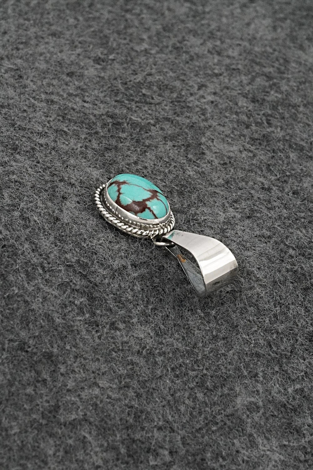 Turquoise & Sterling Silver Pendant - Eugene Gruber