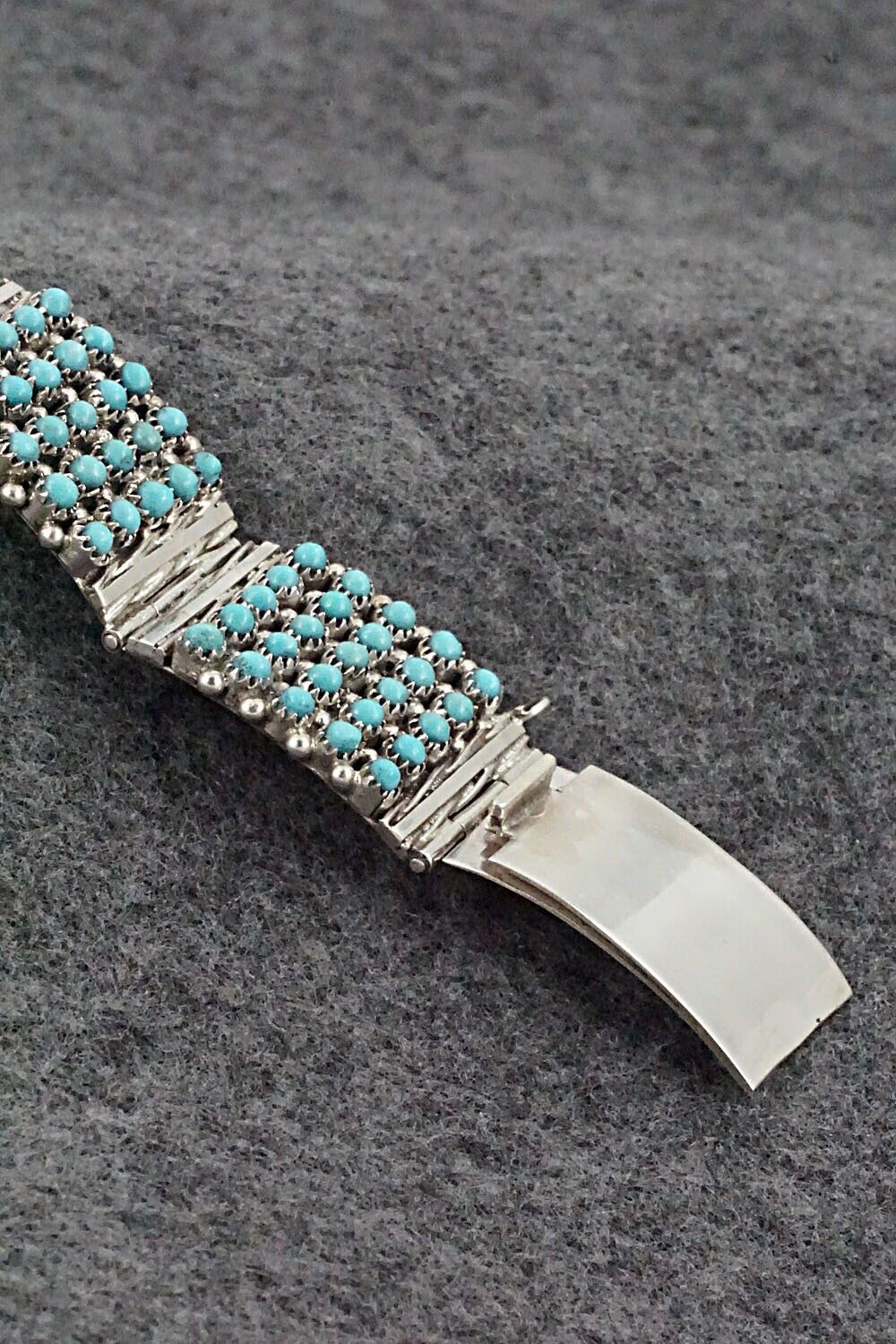Turquoise & Sterling Silver Link Bracelet - Stephen Haloo