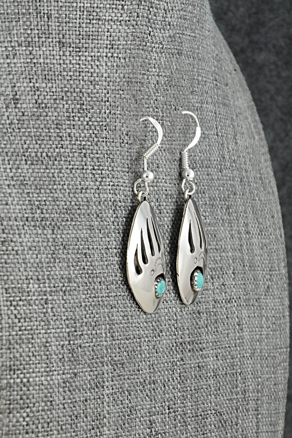 Turquoise & Sterling Silver Earrings - Ervin Begay