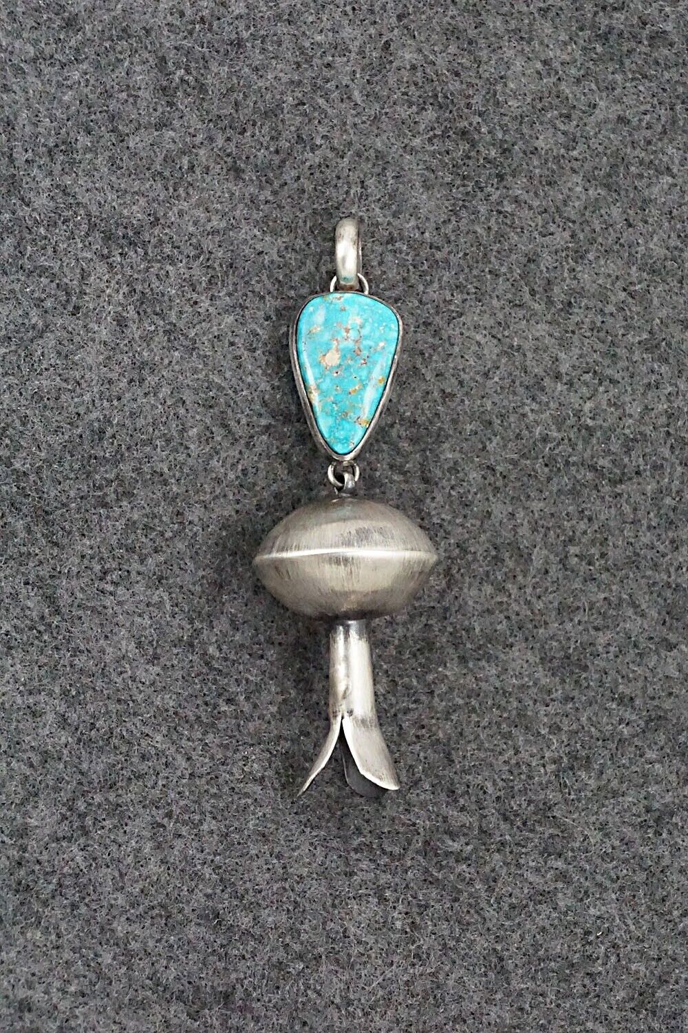 Turquoise & Sterling Silver Pendant - Bernyse Chavez