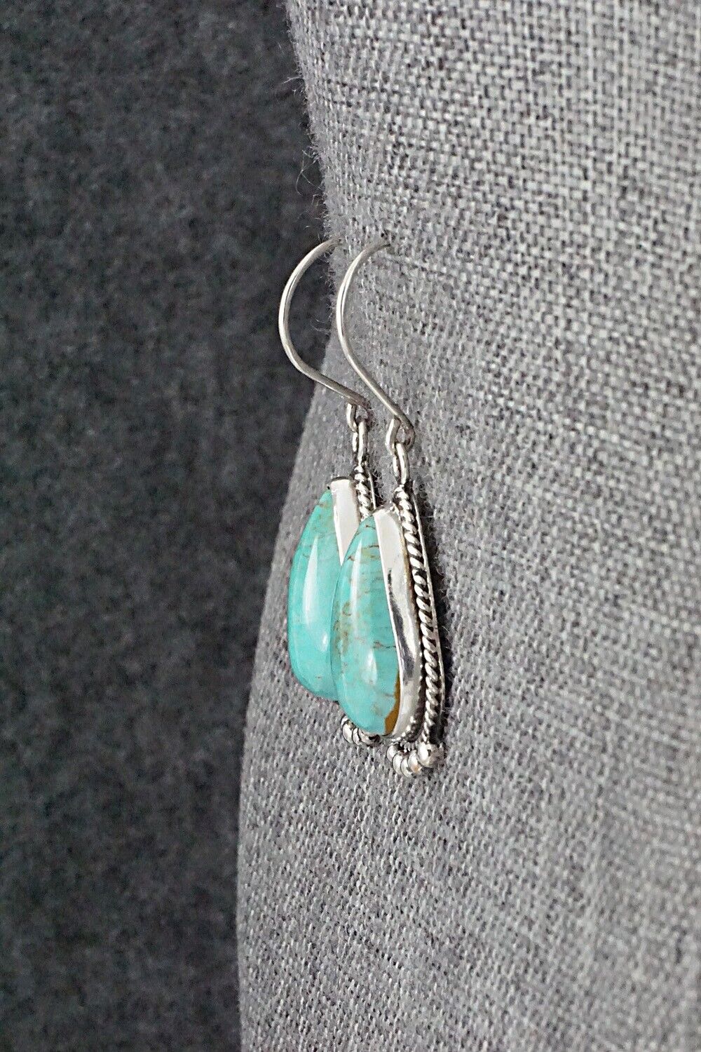 Turquoise & Sterling Silver Earrings - Rena Begay