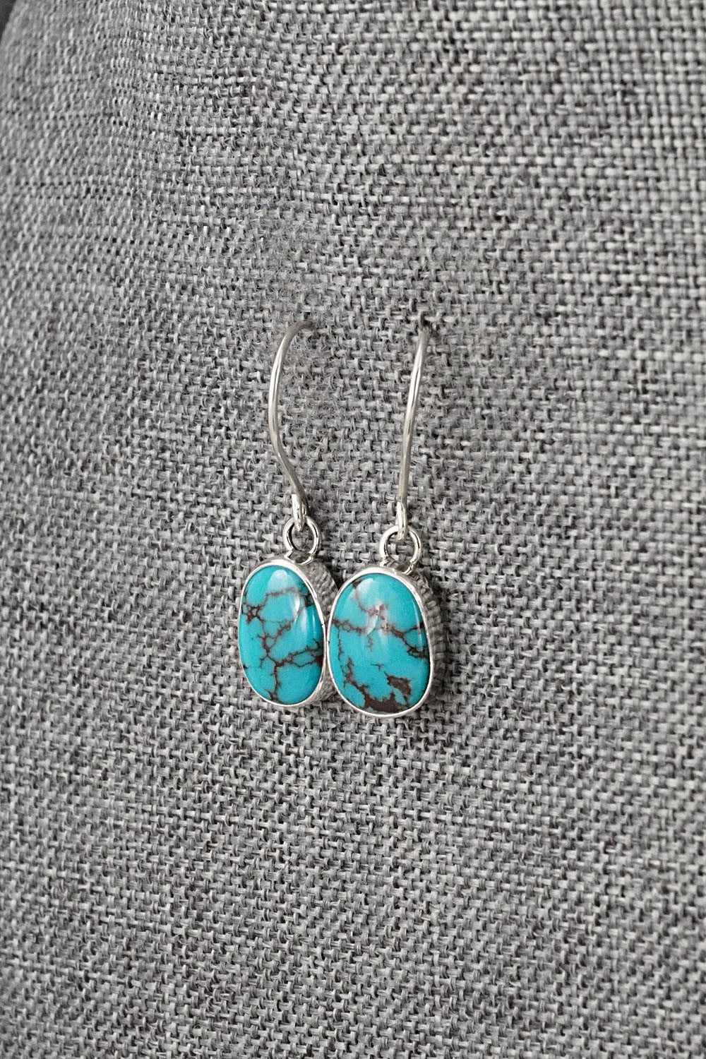 Turquoise & Sterling Silver Earrings - Eugene Gruber