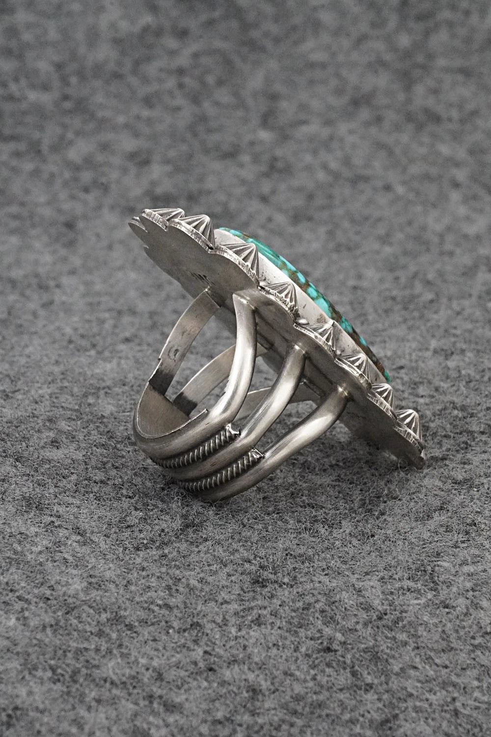 Turquoise & Sterling Silver Ring - Michael Calladitto - Size 8