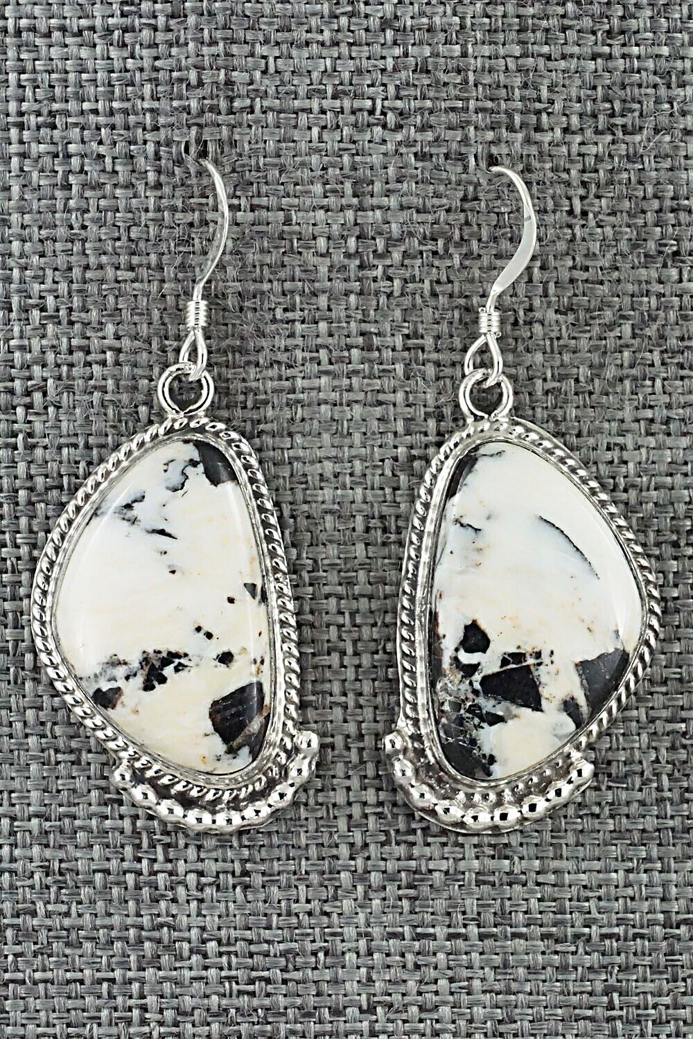 White Buffalo & Sterling Silver Earrings - Sharon McCarthy