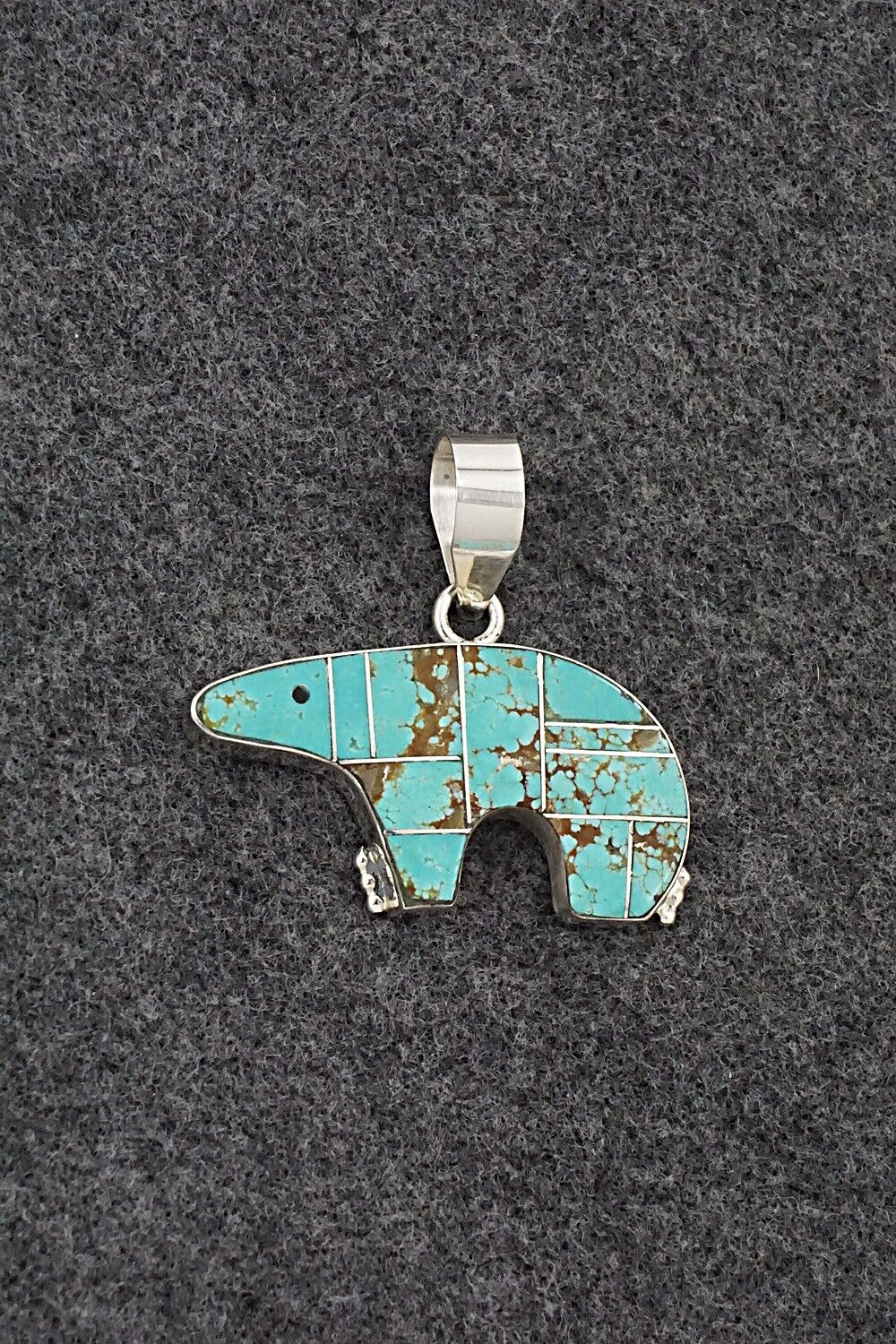 Turquoise & Sterling Silver Pendant - Edison Yazzie