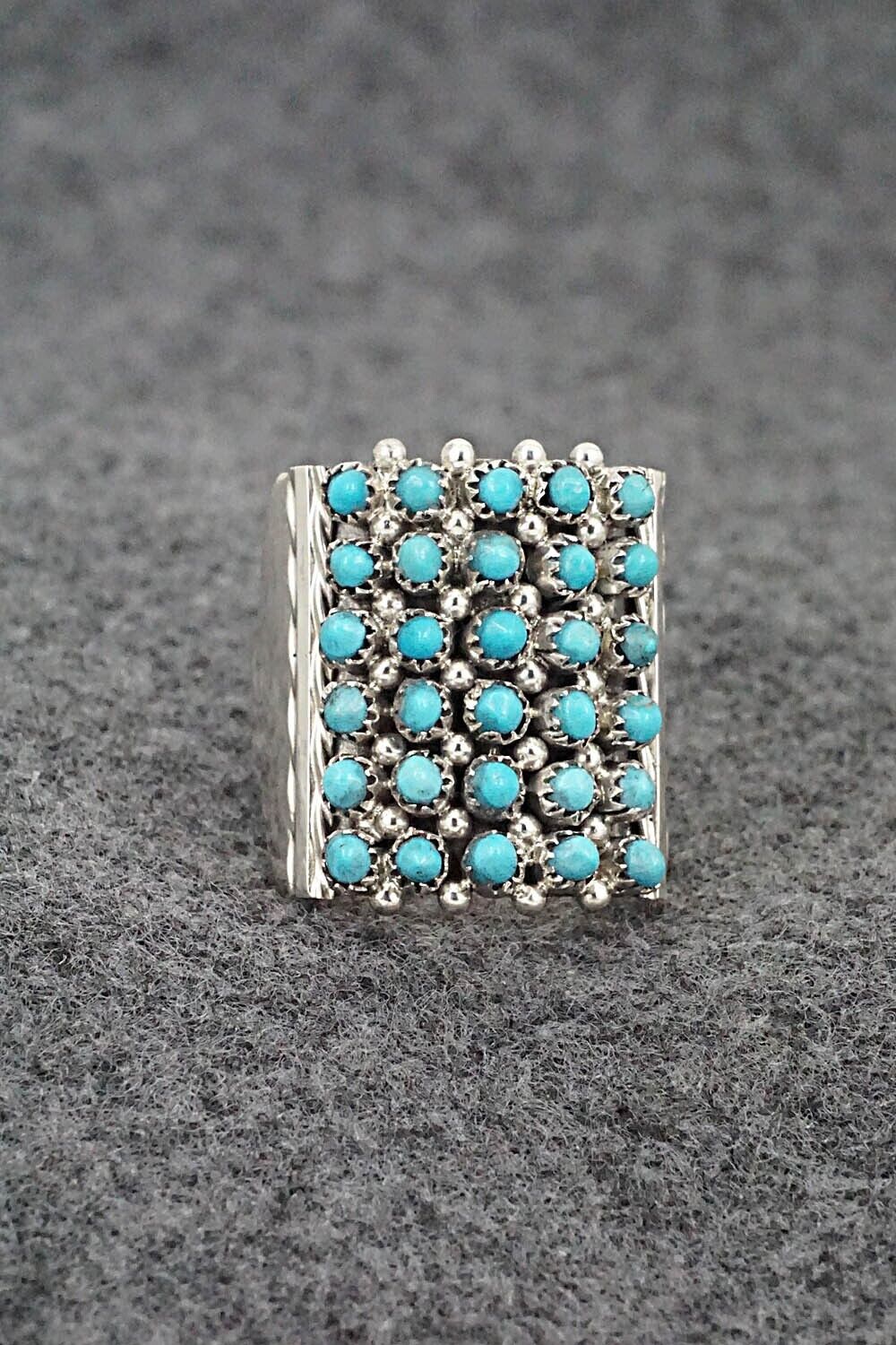 Turquoise & Sterling Silver Ring - Stephen Haloo - Size 8.5