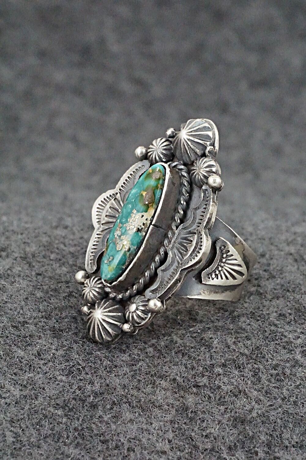 Turquoise & Sterling Silver Ring - Rosita Calladitto - Size 9
