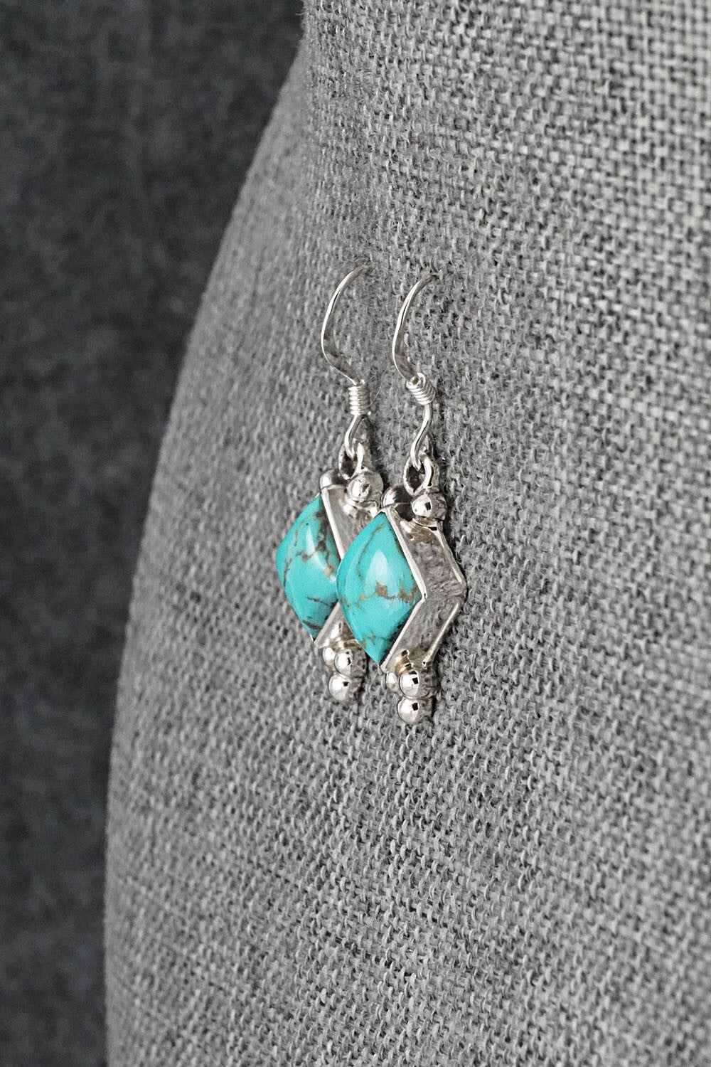 Turquoise & Sterling Silver Earrings - Sharon McCarthy