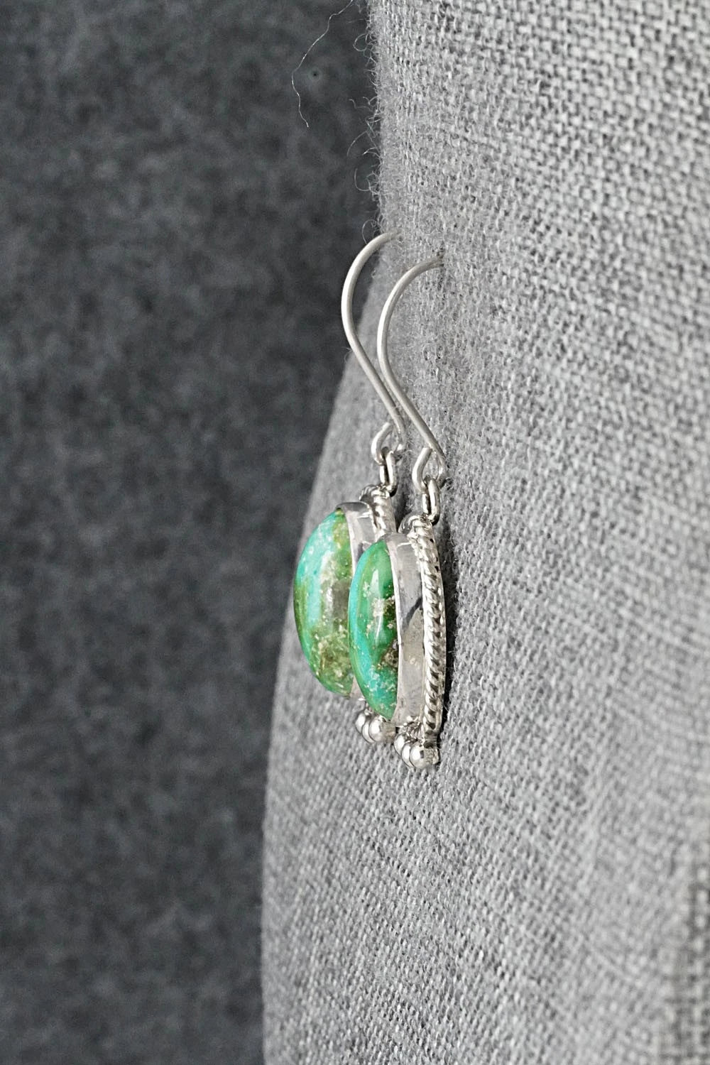 Turquoise & Sterling Silver Earrings - Eugene Gruber