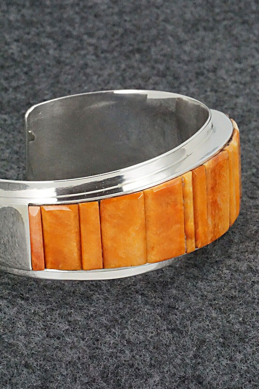 Spiny Oyster & Sterling Silver Bracelet - Harold Smith
