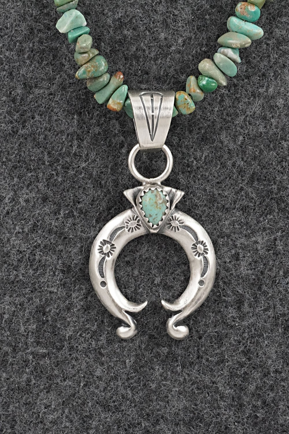 Turquoise & Sterling Silver Necklace 16" - Louise Joe