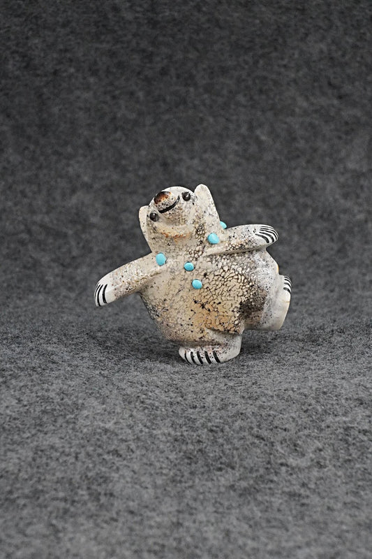 Dancing Bear Zuni Fetish Carving - Claudia Peina