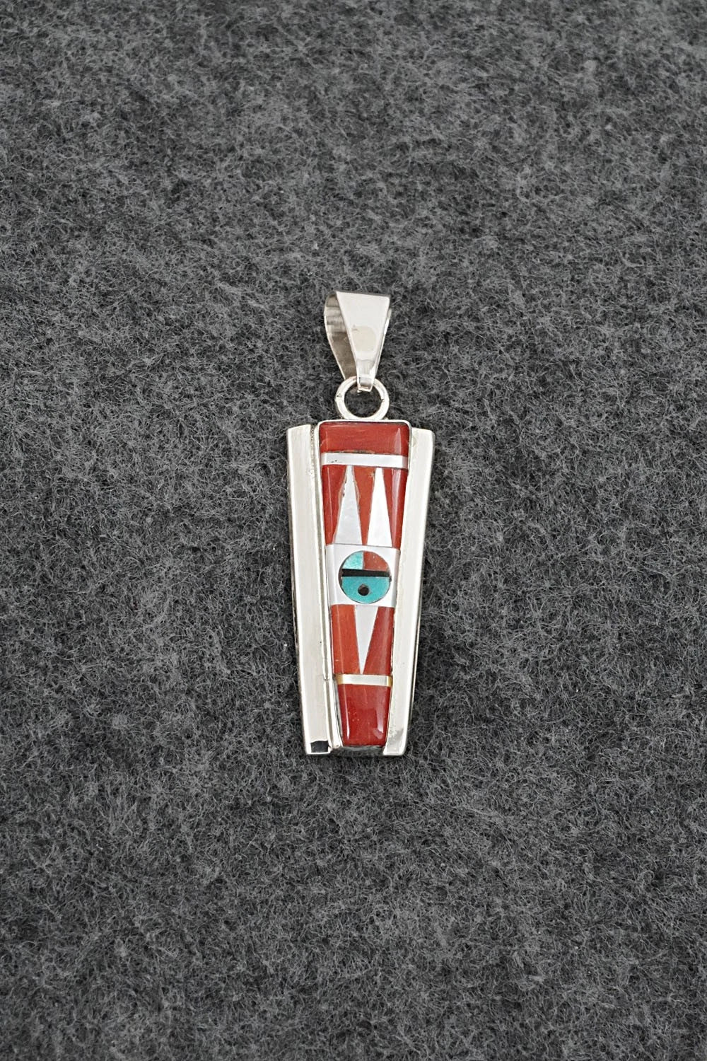 Multi Stone & Sterling Silver Pendant - Rayland Edaakie