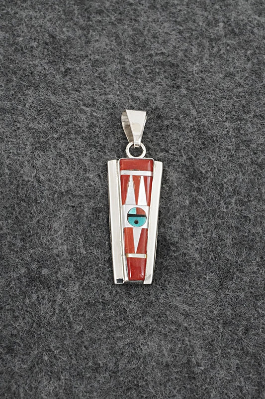 Multi Stone & Sterling Silver Pendant - Rayland Edaakie