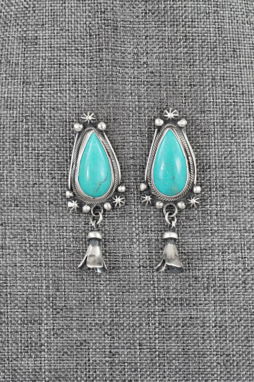 Turquoise & Sterling Silver Earrings - Bobby Johnson