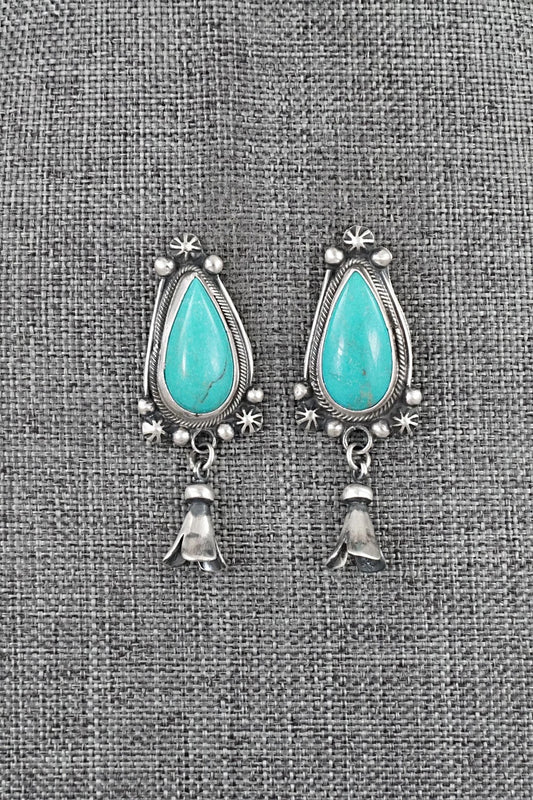 Turquoise & Sterling Silver Earrings - Bobby Johnson